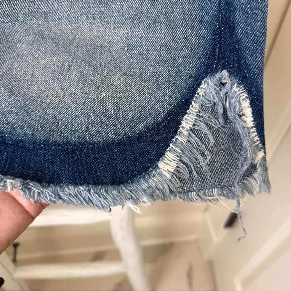 Revolve SER.O.YA Holly Foldover Denim Mini Skirt Sz 28